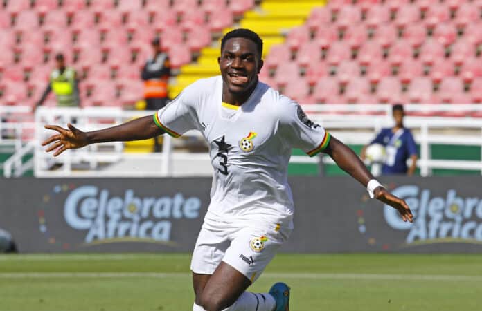 Ernest Nuamah in action for the Black Stars